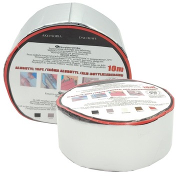 TAŚMA DEKARSKA DACHOWA BUTYLOWA 50 mm 10 mb ALUBUTYL ALUMINIUM BUTYL