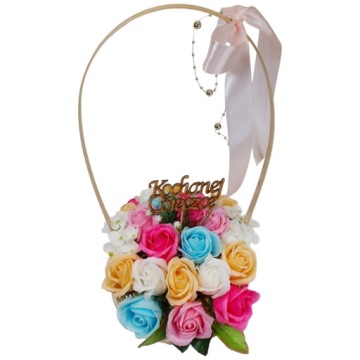 Букет подарочная корзина мыльные розы АРОМАТНЫЙ ПОДАРОК ​​НА ДЕНЬ РОЖДЕНИЯ ТОППЕР ПИК