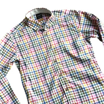 Koszula w kratę BERTONI slim fit / 1165