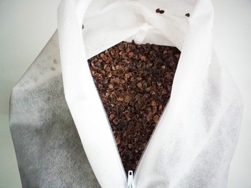 Подушка+наволочка гречневая лузга горчичная 40х40 эко