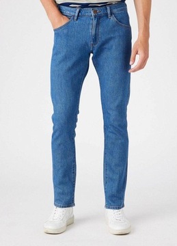 WRANGLER spodnie SKINNY blue REGULAR jeans BRYSON _ W33 L34