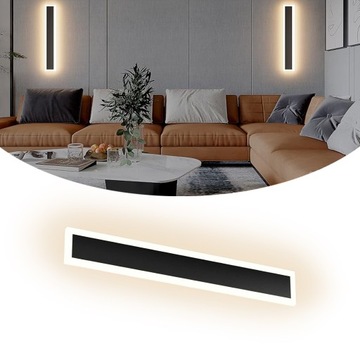 LAMPA ŚCIENNA ELEWACYJNA KINKIET ZEWNĘTRZNY OGRODOWY LED 12W OZDOBNY 60CM