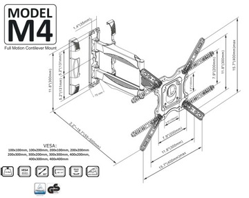 ПРОЧНАЯ НАСТЕННАЯ ПРОФЕССИОНАЛЬНАЯ УНИВЕРСАЛЬНАЯ ВЕШАЛКА ДЛЯ ТВ 32-60 ДЮЙМОВ
