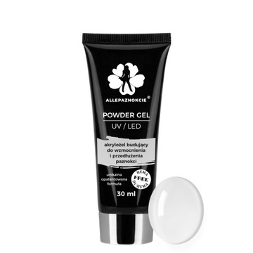 POWDERGEL AKRYLOŻEL BUDUJĄCY DO PAZNOKCI ŻEL Clear 01 30ml Allepaznokcie