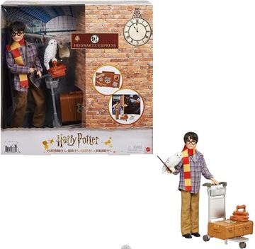 Duży Zestaw Mattel GXW31 LALKA Harry Potter na peronie HOGWARTS EXPRES 9