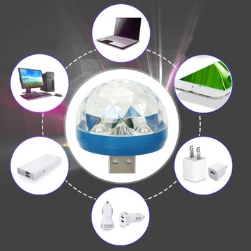 Портативная мини-USB-лампа для дискотеки USB-лампа для украшения дискотеки