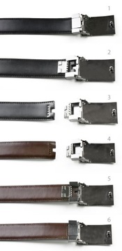 SKÓRZANY DWUSTRONNY 2w1 Skóra Pasek do Spodni Brązowy + Czarny PDC43 R-85