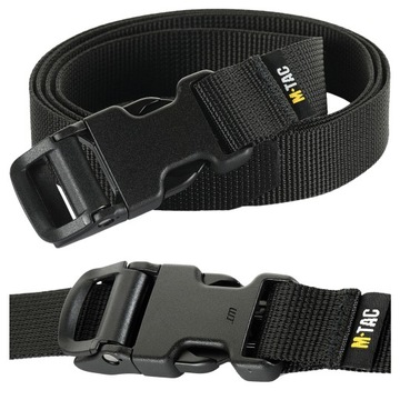 PAS KOMPRESYJNY NYLONOWY Z KLAMRĄ FASTEX M-TAC GEN. II 130 CM CZARNY BLACK
