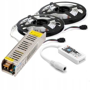 ZESTAW LED RGB 10mb sterownik WiFi Android IOS