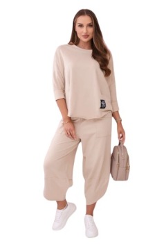 Хлопковая толстовка плюс брюки oversize комплект итальянской моды