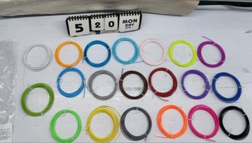 НАБОР НИТИ ДЛЯ РУЧКИ 3D PLC БОЛЬШОЙ НАБОР 20 ЦВЕТОВ 1,75 ММ