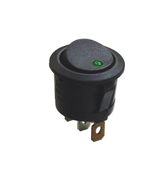Przełącznik kołyskowy SMRS101 12V podś. zielone