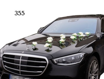 Ozdoby na auto do ślubu dekoracja samochodu 355