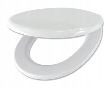 BIAŁA WOLNOOPADAJĄCA DESKA SEDESOWA Z DUROPLASTU ANTYBAKTERYJNA 437x362x52