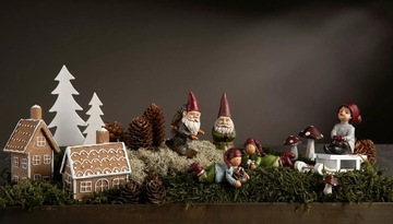 Декор для цветочного горшка РОЖДЕСТВЕНСКАЯ ДЕРЕВО, деревянный, белый, 9 см