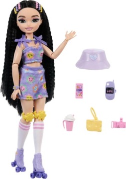 Лялька модна Barbie фіолетова на роликах 29 см JFX99