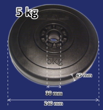 HANTLE 2x20 kg - 40 kg pełne gryfy