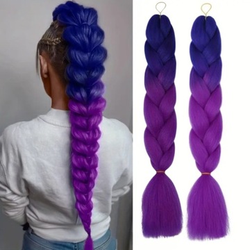 СИНТЕТИЧЕСКИЕ ВОЛОСЫ ЦВЕТ ОМБРЕ МОСТЫ, прикрепленные к косам