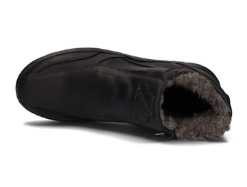 МУЖСКАЯ ЗИМНЯЯ ОБУВЬ КОЖАНЫЕ БОТИНКИ 151 ЧЕРНЫЕ 45