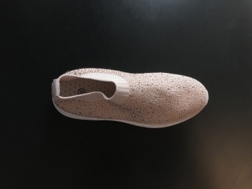 Trampki wsuwane na platformie ze skarpetą cyrkonie