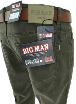 SPODNIE MĘSKIE JEANS PROSTE KHAKI '66 W40 106 CM