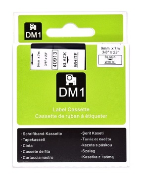 Taśma zamiennik Dymo 40913 S0720680 9mm czarny/bia