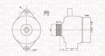 ALTERNÁTOR 063732026010 MAGNETI MARELLI