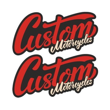 Custom Motorcycles Set - naklejka