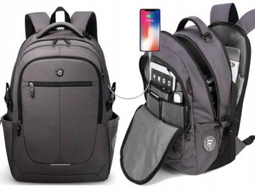 WROCŁAW Plecak Aoking na laptopa 15,6 pojemny szar