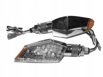 MIGACZE KIERUNKOWSKAZY LED CHROM HOMOLOGACJA E11