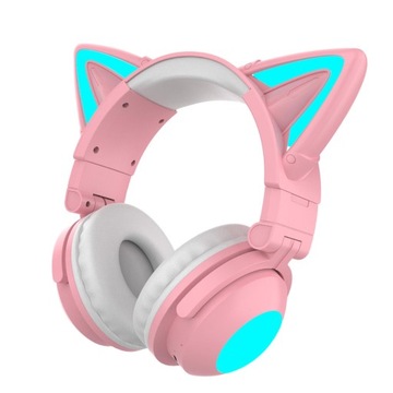 Luminous Zestawy słuchawkowe Bluetooth z uszami kota na dousznych słuchawka