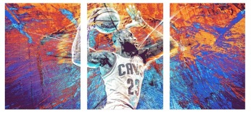 3x OBRAZ NA ŚCIANĘ LEBRON JAMES 30x40