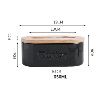 Фарфоровый противоскользящий контейнер для масла с