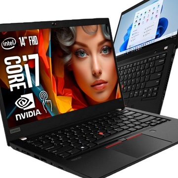 MISTRZOWSKI Laptop Lenovo! Nvidia MX330 ThinkPad T14 i7 4x4,9 FHD Dotykowy