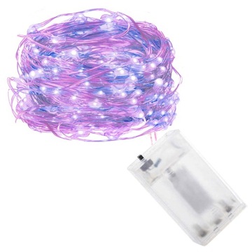 ПРОВОДНЫЕ СВЕТОДИОДНЫЕ ОГНИ ДЛЯ РОЖДЕСТВЕНСКОЙ ЕЛКИ 100LED РОЗОВЫЙ СИНИЙ