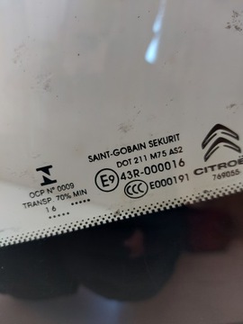 CITROEN C4 GRAND PICASSO II стекло кузова ПРАВОЕ или ЛЕВОЕ переднее 2016