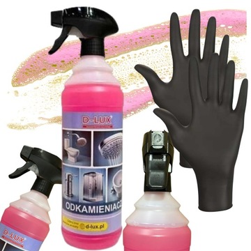PŁYN DO USUWANIA KAMIENIA W ŁAZIENCE KUCHNI ODKAMIENIACZ D-LUX 1L + GRATIS