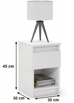 Прикроватная тумбочка Malwa 1 - Белый шкаф Комод Книжный шкаф