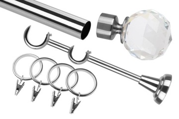 ДВОЙНОЙ МЕТАЛЛИЧЕСКИЙ КАРДИН 240 СМ 25+19ММ С ЛЯГУШКАМИ РАЗНЫЕ ЦВЕТА КОНЦОВ