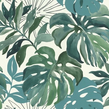 TAPETA LIŚCIE MONSTERA WINYLOWA NA FLIZELINIE