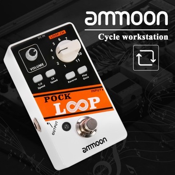 Ammoon POCK LOOP Педаль эффектов Looper для гитары
