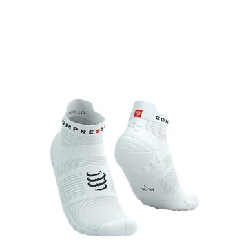 Compressport skarpetki ProRacing V4.0 stópki biało-czarne [Rozmiar 39-41]
