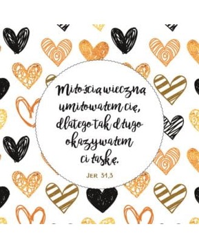 Podstawka korkowa. Miłością wieczną umiłowałem Cię