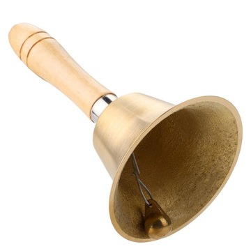 DZWONEK DZWON RĘCZNY ZŁOTY 8CM