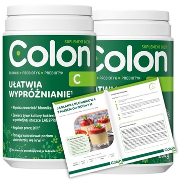 2x COLON C 200g Błonnik w proszku UŁATWIA WYPRÓŻNIANIE probiotyk + GRATIS!