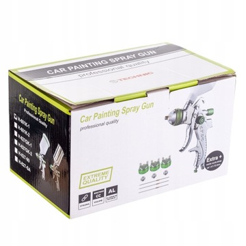 РАСПЫЛИТЕЛЬ 4X HVLP ФОРСУНКА 1,4 1,7 2,0 2,5 мм ДЛЯ ЧЕРНОЙ ПОКРАСКИ