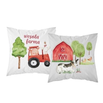 Poszewka 40x40 cm bawełniana zwierzęta farma