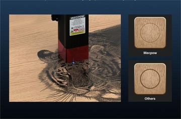 Лазерный гравер мощностью 5 Вт 10000 мм/мин 0,05x0,07 мм 410x400 мм 8 мм Mecpow X3