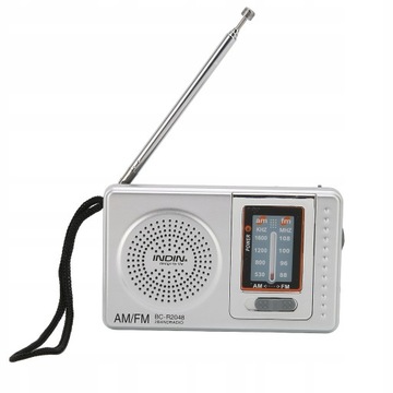 MINI RADIO PRZENOŚNE DSP FM AM BIAŁY