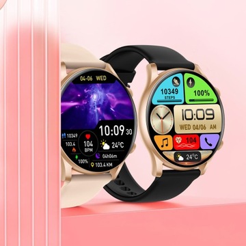 SMARTWATCH ZEGAREK DAMSKI POLSKIE MENU CIŚNIENIE ROZMOWY 3paski SMART WATCH